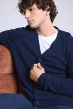 Cardigan Col V Carl - Bleu Marine - Homme