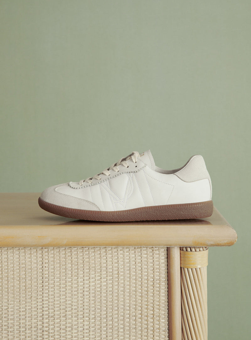 BASKET CUIR BLANC CARMEN PETITE MENDIGOTE