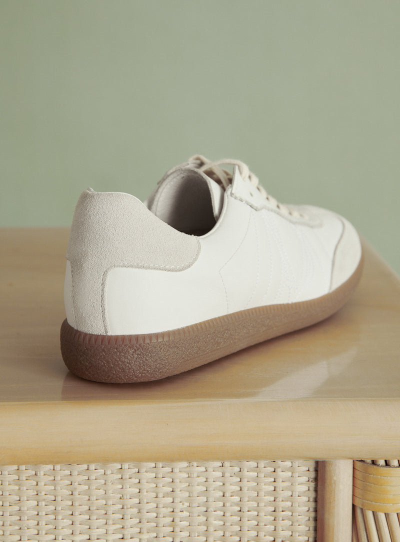 BASKET CUIR BLANC CARMEN PETITE MENDIGOTE