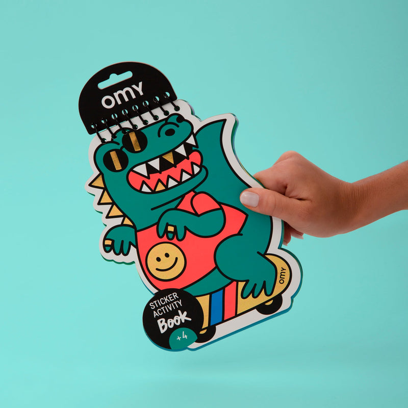 Carnet d’activités stickers dinosaures - illustration de la couverture