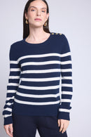 Pull Mariniere Carole - Bleu Marine Et Blanc - Femme