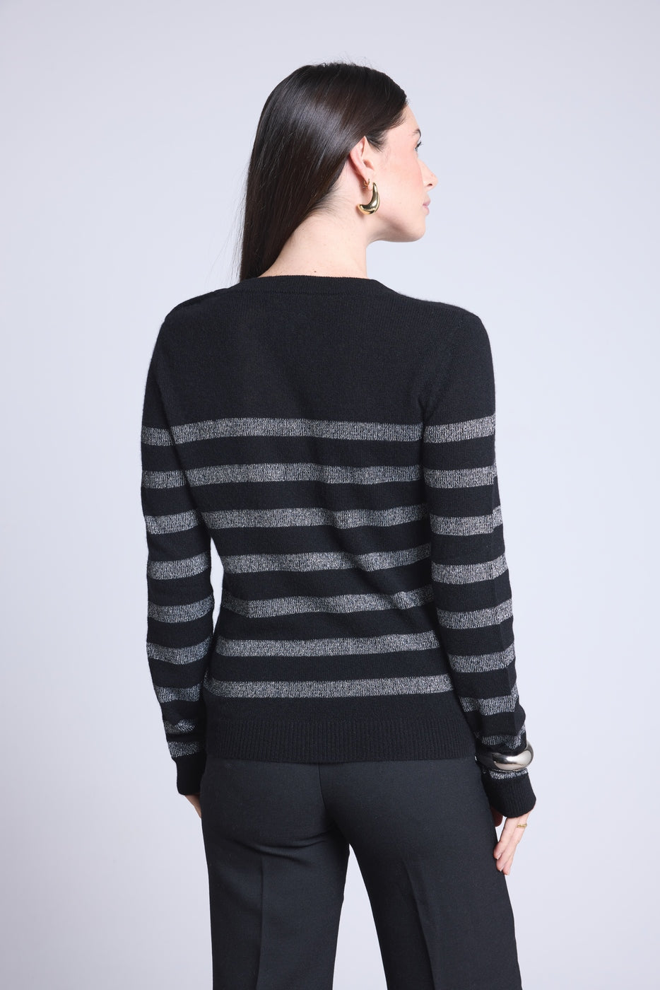 Carole Marinière Jumper - Silver Black - Women