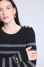Carole Marinière Jumper - Silver Black - Women