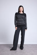 Pull Mariniere Carole - Noir Argente - Femme