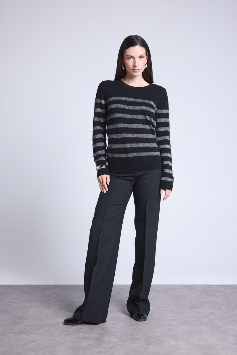 Pull Mariniere Carole - Noir Argente - Femme