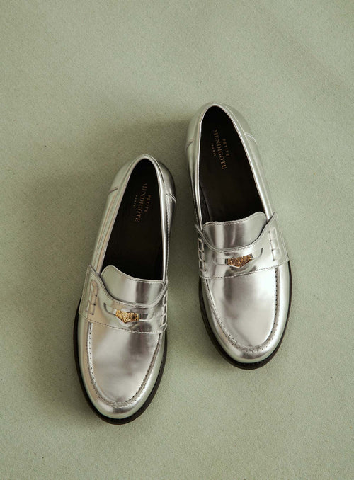 MOCASINES CAROLE PLATA PETITE MENDIGOTE