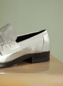 MOCASSINS ARGENTES CAROLE PETITE MENDIGOTE