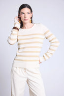 Pull Mariniere Carole - Blanc Dore - Femme