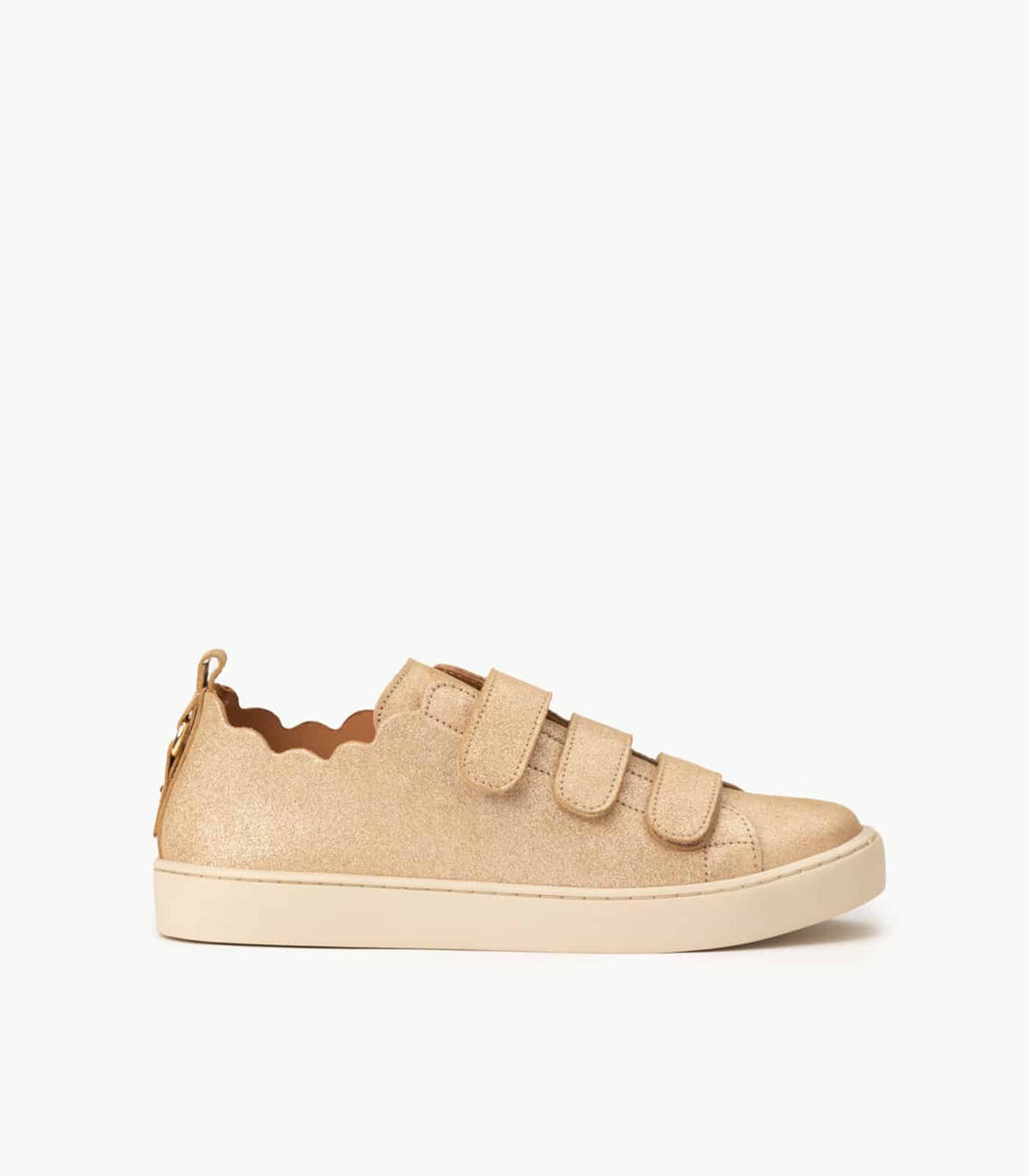 Julianne Trainers - Glitter Leather - Light Gold