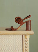 SANDALES A TALONS MARRONS BOIS CARRIE PETITE MENDIGOTE