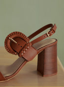 SANDALES A TALONS MARRONS BOIS CARRIE PETITE MENDIGOTE