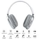 Bluetooth Wireless Headphones - Silver - Men - Women