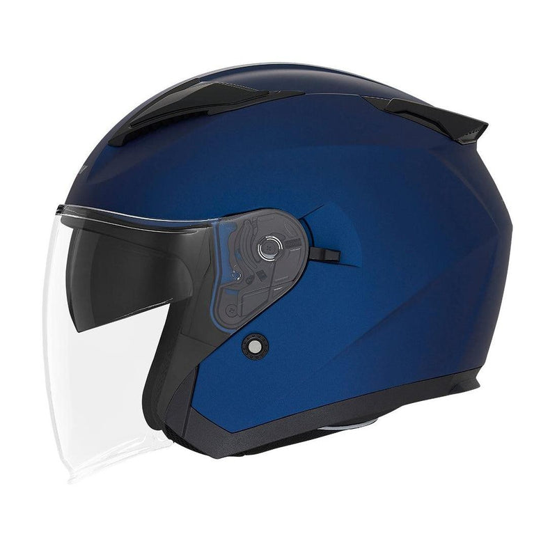 Casque Jet Nox N129 Mat Metalise - Bleu