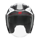 Casque Jet Nox N129 Triom - Blanc Rouge