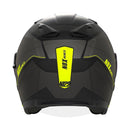 Casque Jet Nox N129 Triom Noir Mat - Jaune
