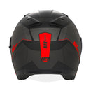 Casque Jet Nox N129 Triom Noir Mat - Rouge