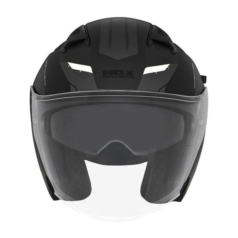 Casque Jet Nox N130 Klint Noir Mat - Blanc