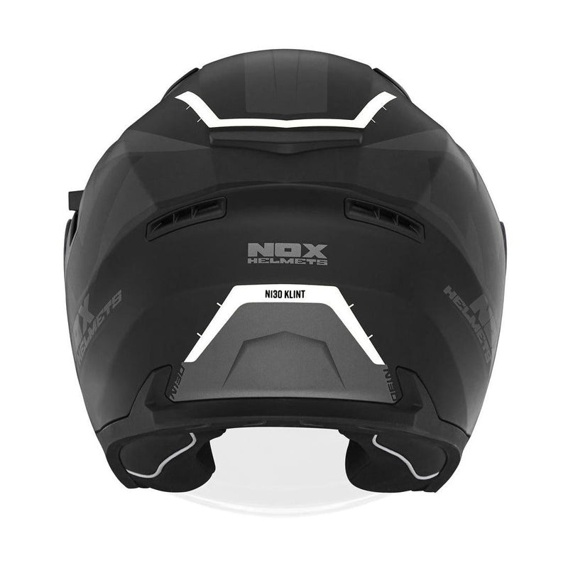 Casque Jet Nox N130 Klint Noir Mat - Blanc