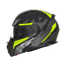 Casque Modulable Nox N966 Focal Noir Mat - Jaune