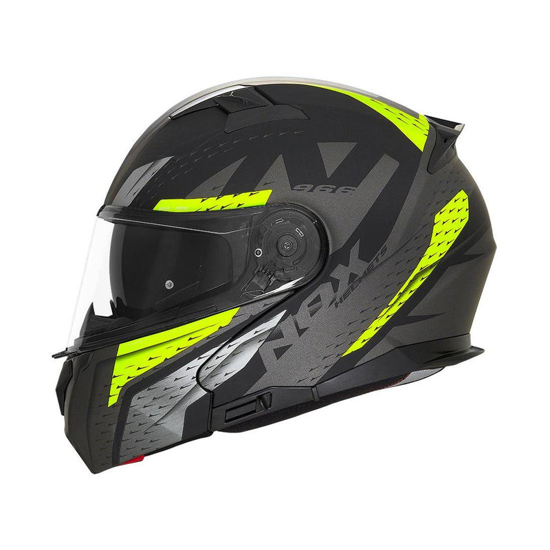 Casque Modulable Nox N966 Focal Noir Mat - Jaune