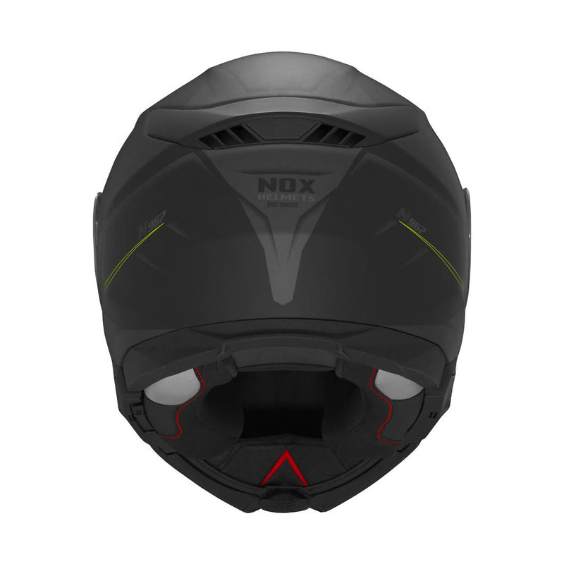 Casque Modulable Nox N967 Synchro Noir Mat - Jaune