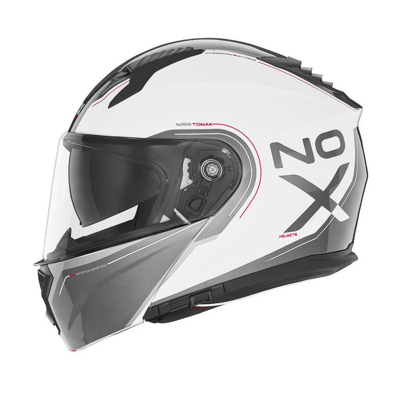 Casque Modulable Nox N968 Tomak - Blanc Rouge