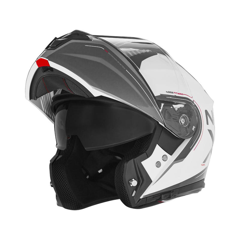 Casque Modulable Nox N968 Tomak - Blanc Rouge