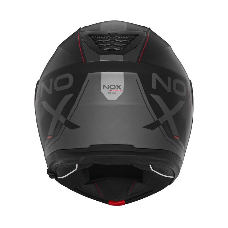 Casque Modulable Nox N968 Tomak Noir Mat - Rouge
