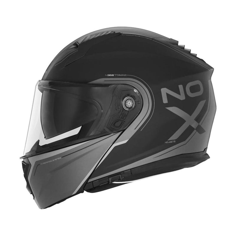 Casque Modulable Nox N968 Tomak Noir Mat - Titanium