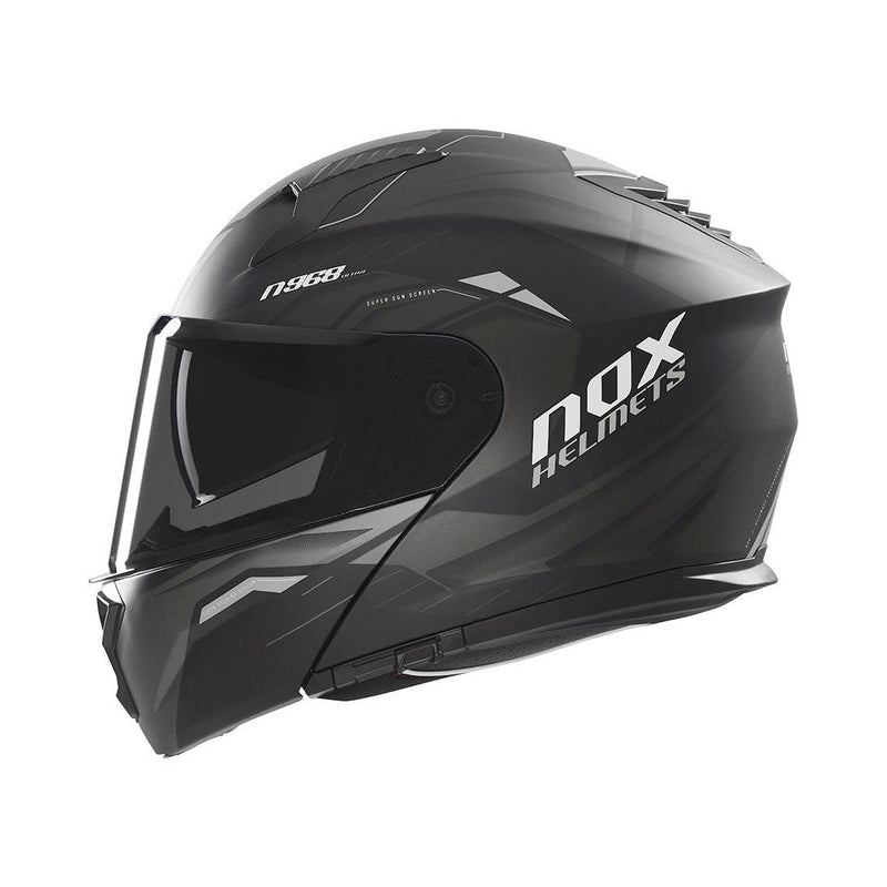 Casque Modulable Nox N968 Ultra Noir Mat - Titanium