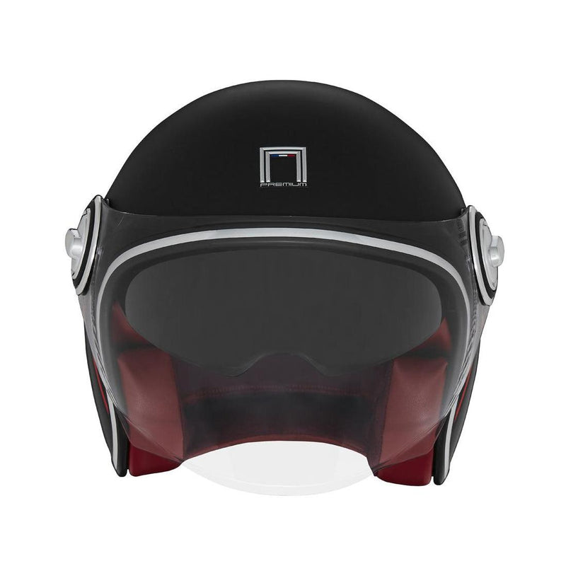 Casque Premium Nox Jet Heritage Line Mat - Rouge Blanc Noir
