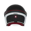 Casque Premium Nox Jet Heritage Line Mat - Rouge Blanc Noir