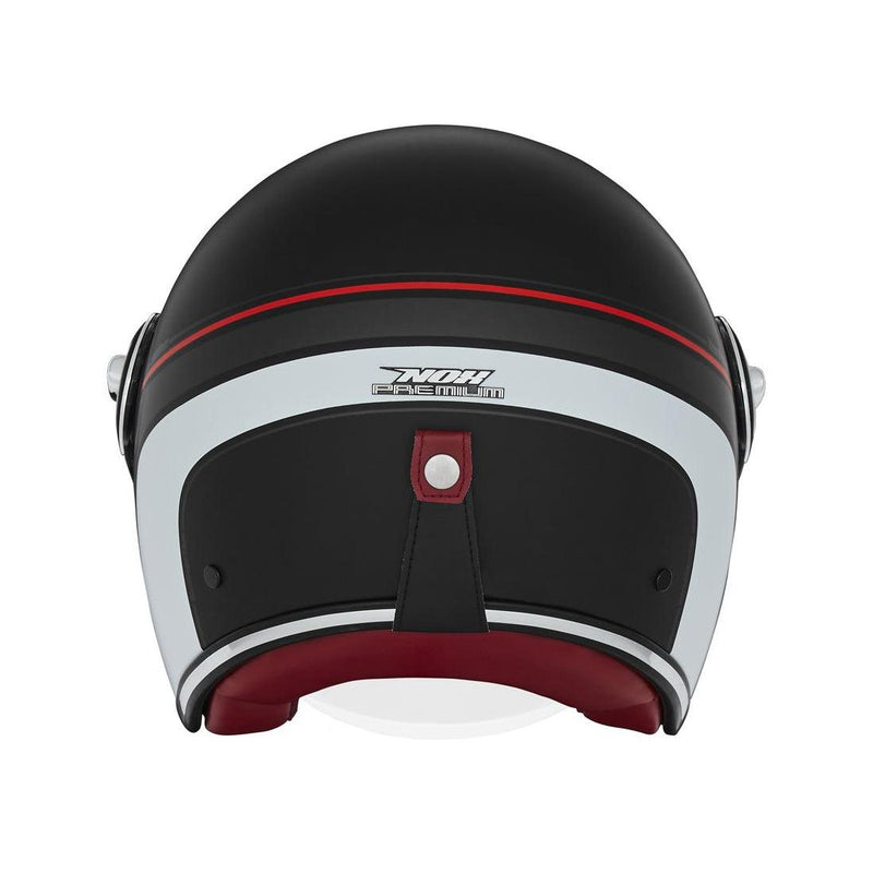 Casque Premium Nox Jet Heritage Line Mat - Rouge Blanc Noir