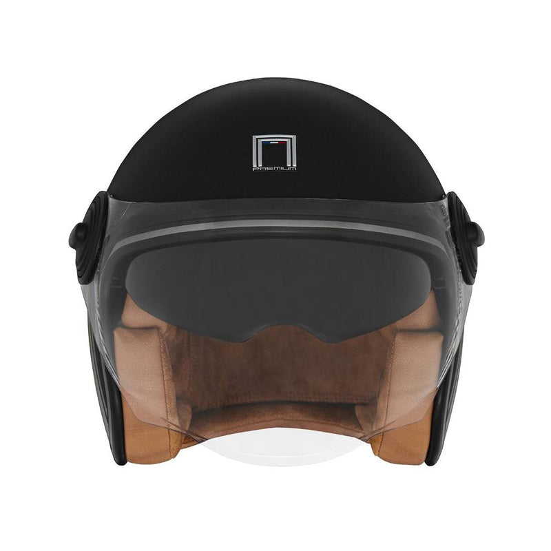 Casque Premium Nox Jet Heritage Line Noir Mat - Titanium