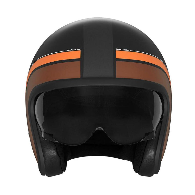 Casque Premium Nox Jet Next Traker Noir - Mat Rouille