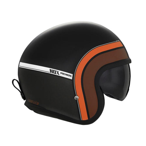 Casque Premium Nox Jet Next Traker Noir - Mat Rouille