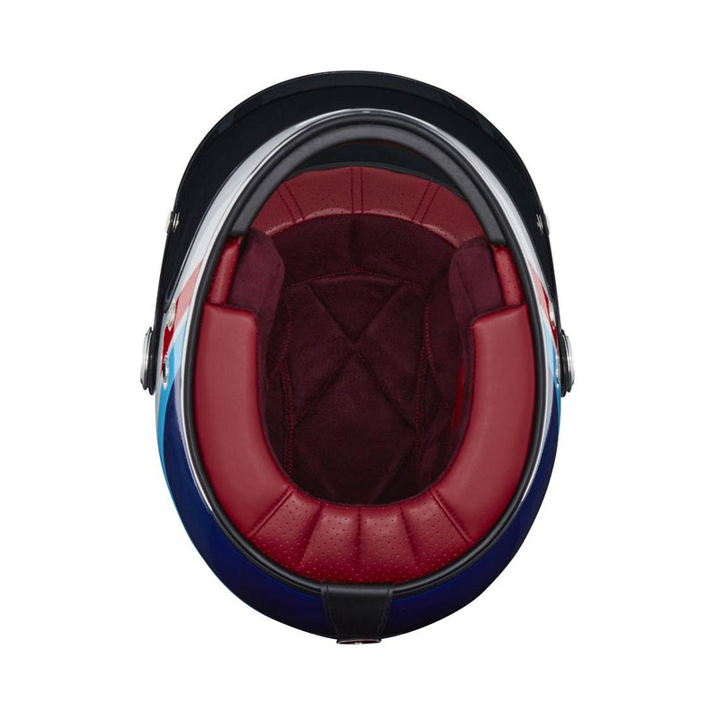 Casque Premium Nox Integral Revenge Strobe - Blanc Bleu Rouge