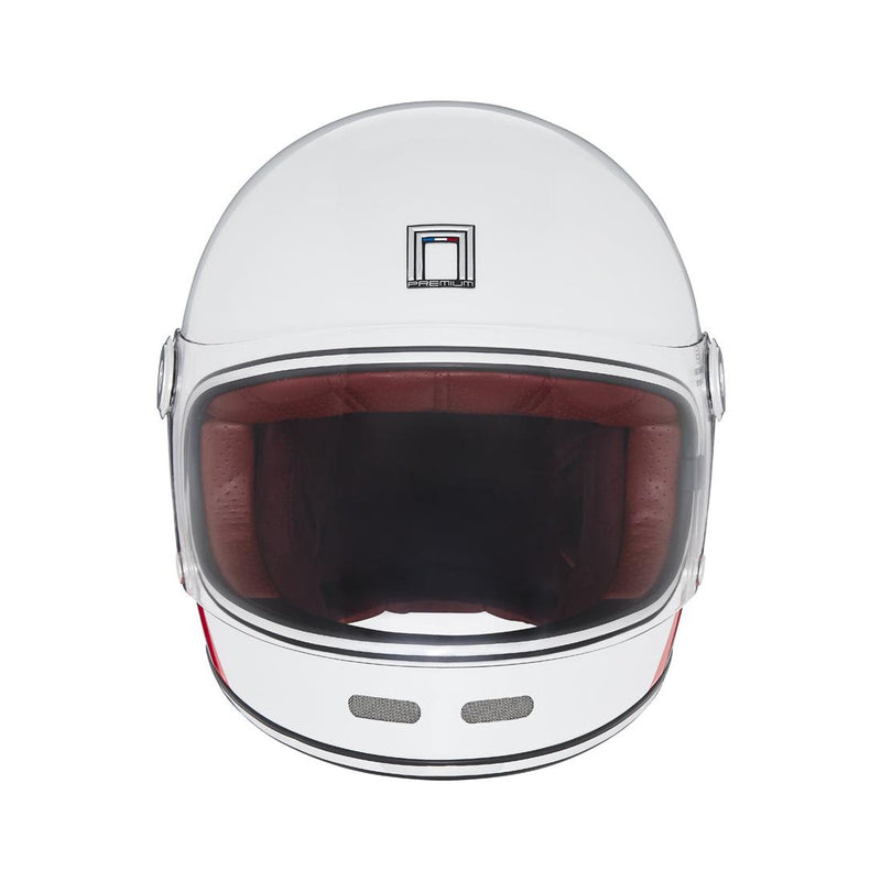 Casque Premium Nox Integral Revenge Strobe - Blanc Bleu Rouge