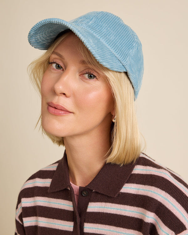 Casquette Velours Côtelé Ciel