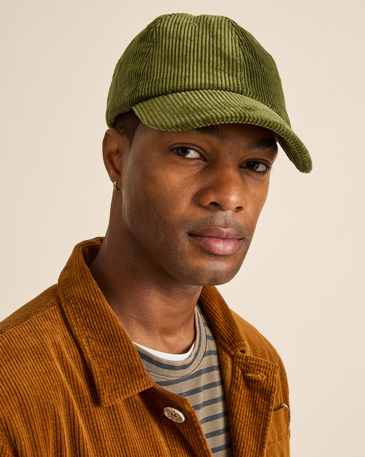 Casquette Velours Côtelé Vert Olive