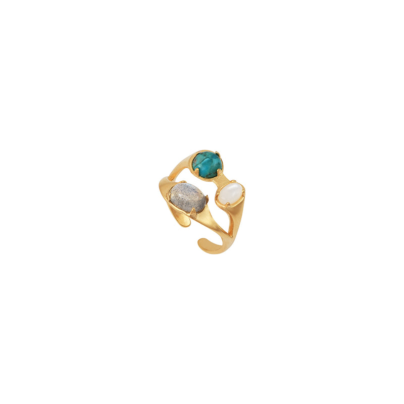 Bague Dorée Cassandra Multicouleur