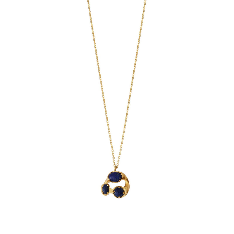 Collier Doré Cassandra Lapis Lazuli