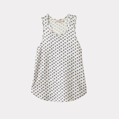 Top Cassia ecru disty print - Sélection Caramel à retrouver sur amaetc.com, concept store eco friendly pour enfants