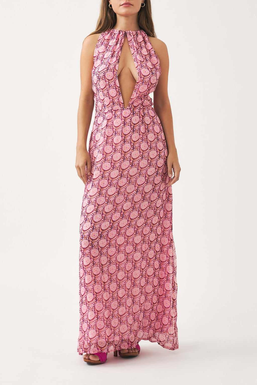 Robe Longue Cassy - Rose