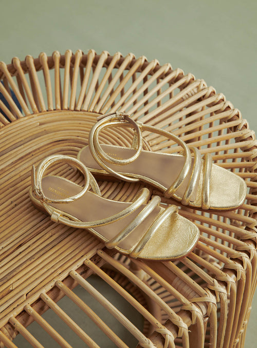 CATHERINE GOLD FLAT SANDALS PETITE MENDIGOTE