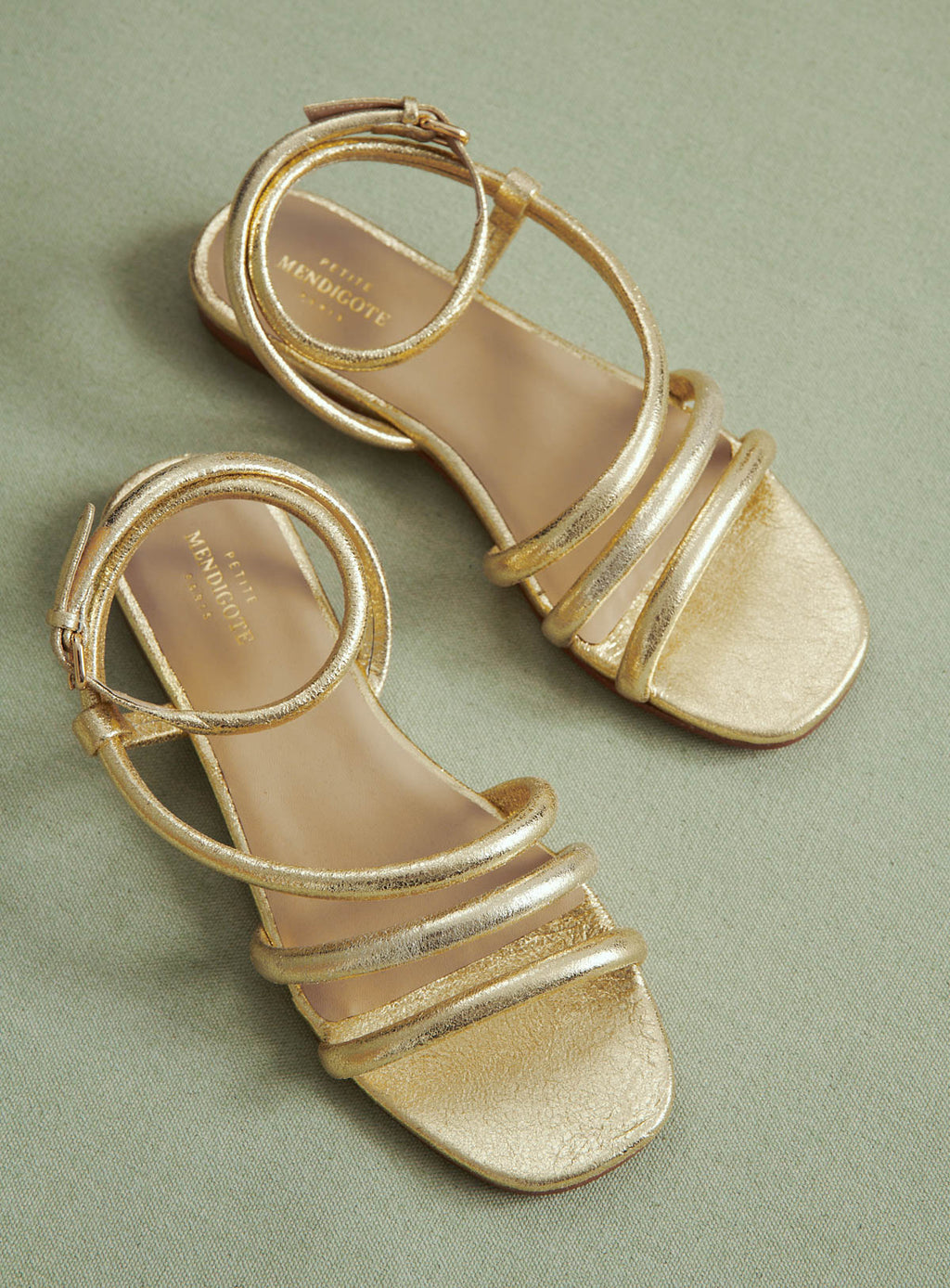 CATHERINE GOLD FLAT SANDALS PETITE MENDIGOTE