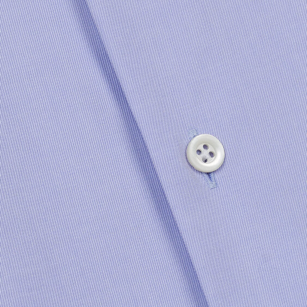 Chemise Premium Cintrée En Twill Double Retors Bleue