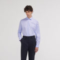 Chemise Premium Cintrée En Twill Double Retors Bleue