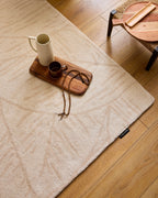 Cedro Blanco - Alfombra De Lana Follaje - Cedro Blanco Crema