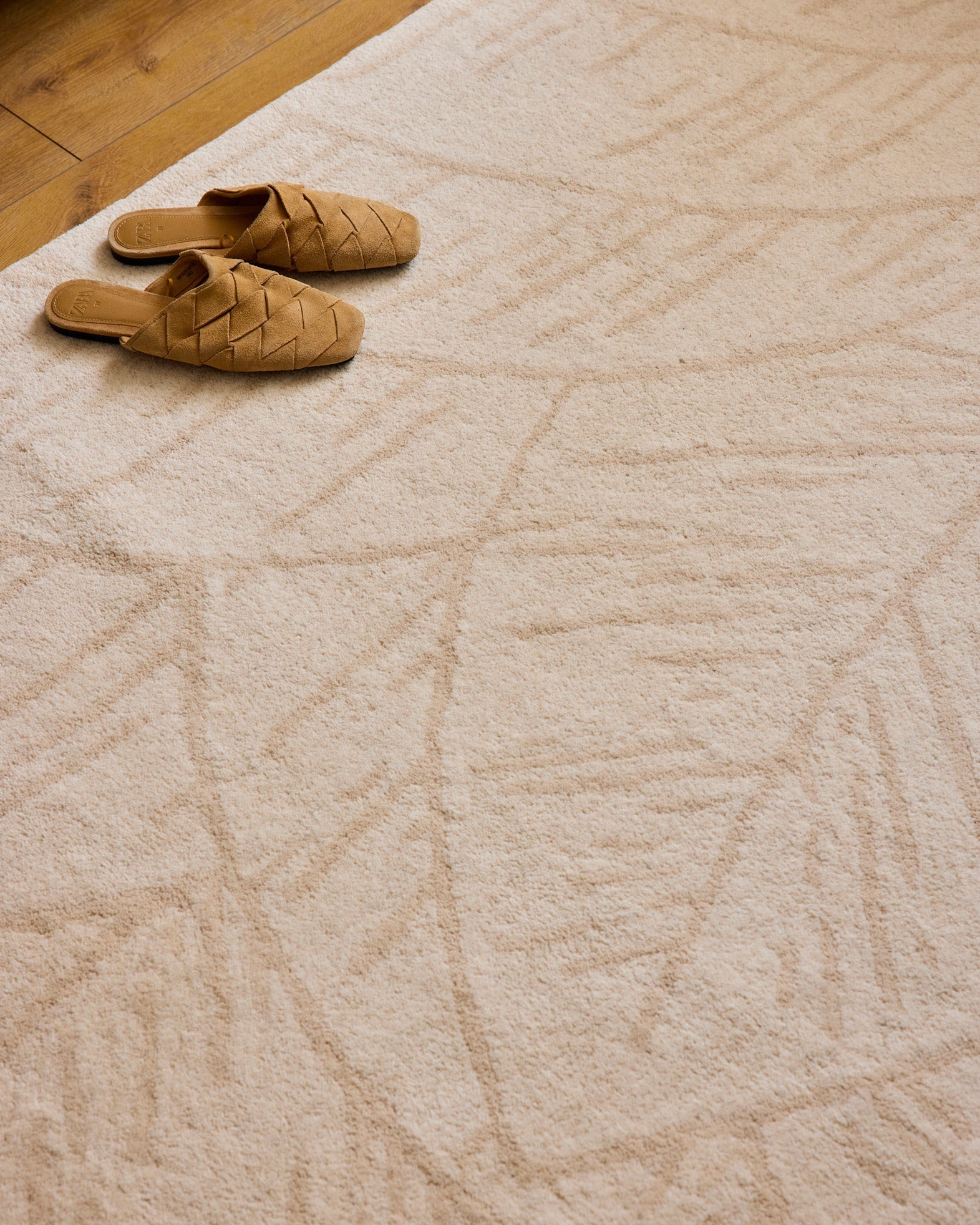 Cedro Blanco - Alfombra De Lana Follaje - Cedro Blanco Crema